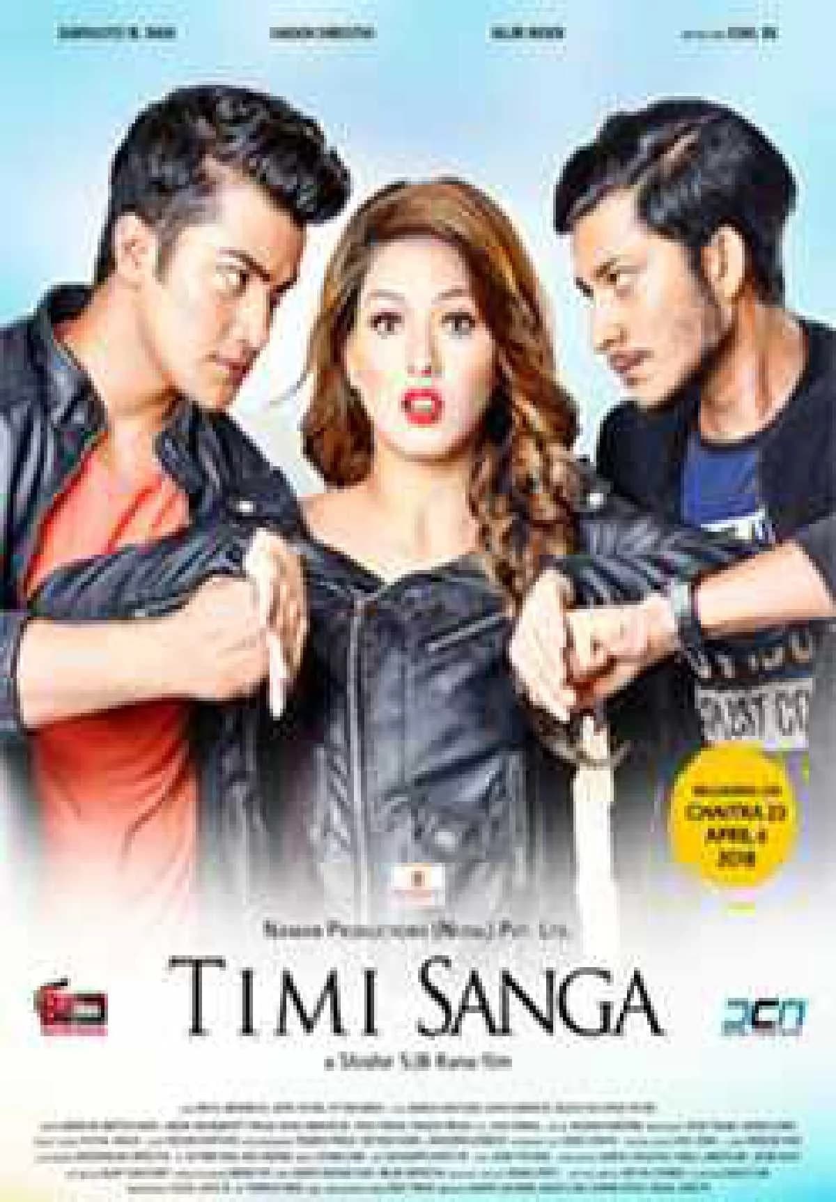 Timi Sanga Nepali movie poster